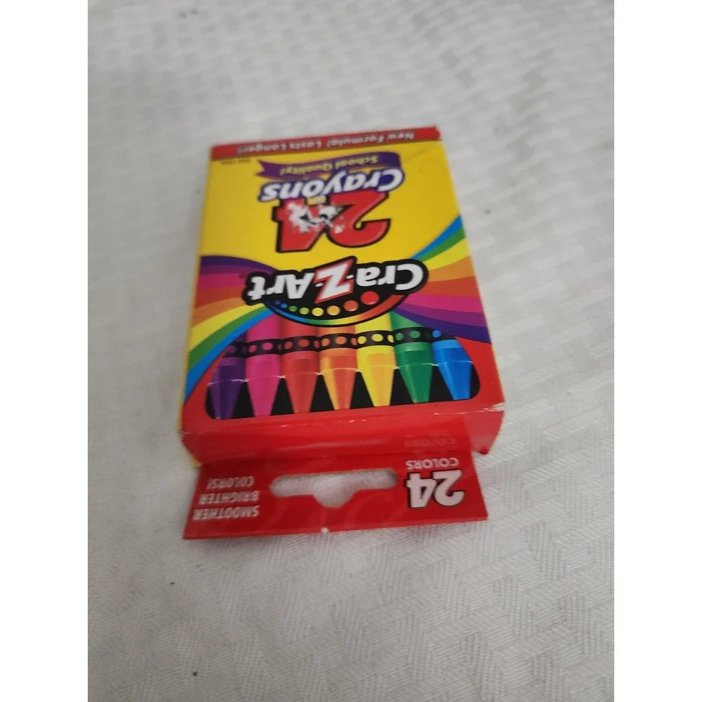 Cra-Z-Art 24 Count Crayons School Quality Non-Toxic Brighter Colors 10201